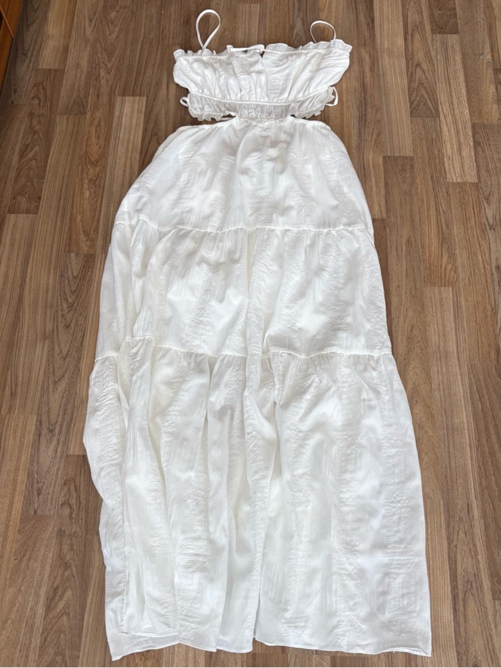 White Maxi Dress with Spaghetti Straps